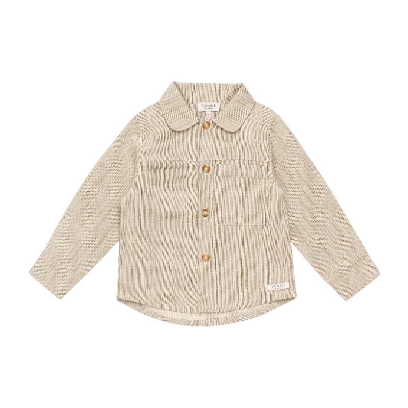 Men's Moisture-Wicking Shirts for All-Day ComfortPieter Overshirt | Sesame - White Striped Men's Moisture-Wicking Shirts for All-Day ComfortPieter Overshirt | Sesame - White Striped