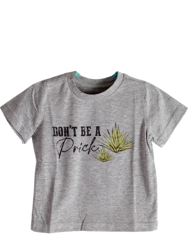 Men's Shirts for HikingKid's Don't Be A Prick Tee, Gray In Grey