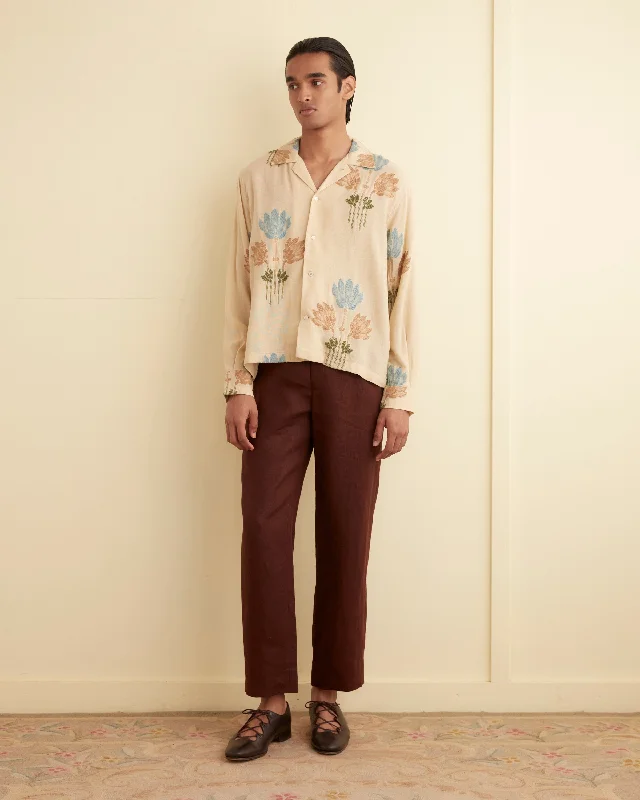 Men's Tennis Shirts for Court ComfortFull Bloom Long Sleeve Shirt
