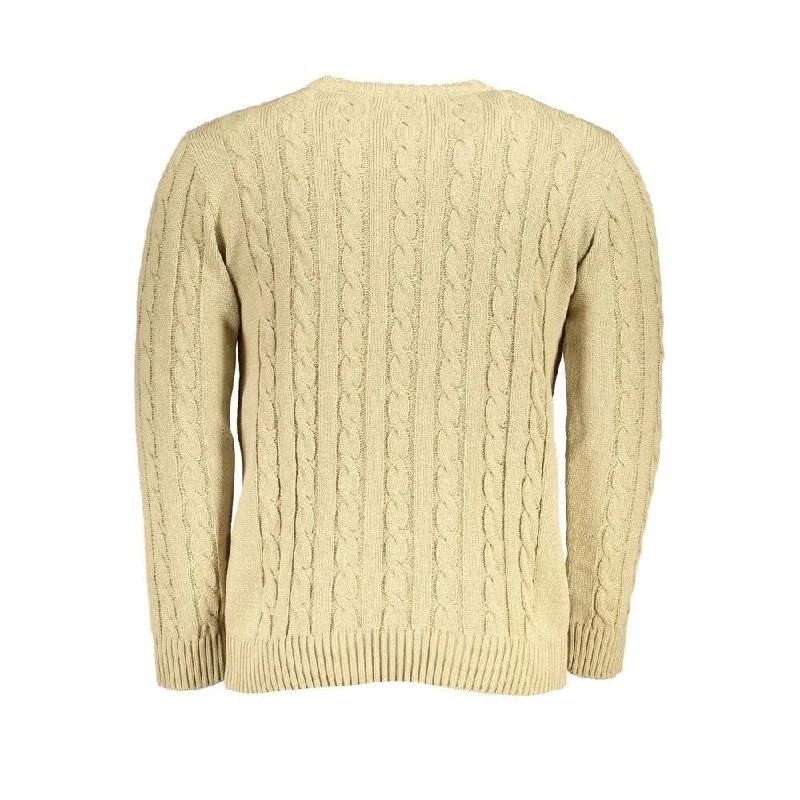 Men's Sweaters for Cold WeatherU.S. Grand Polo Beige Fabric Men's Sweater
