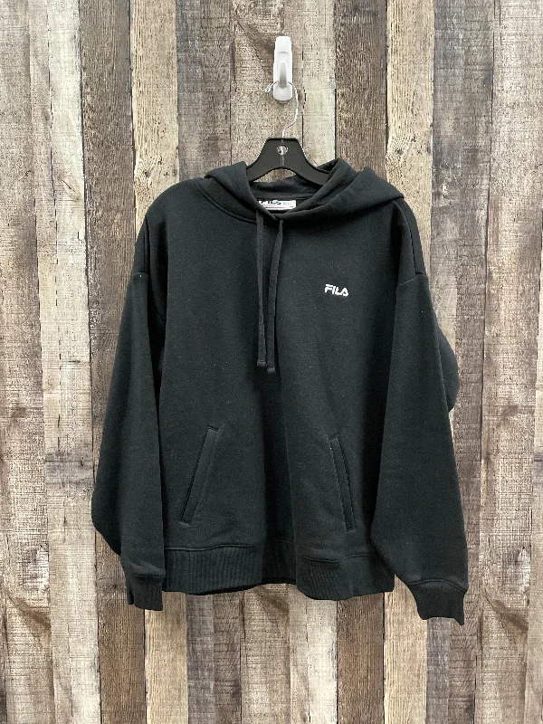 Men's Hoodies for LayeringSweatshirt Hoodie By Fila In Black, Size: Xl