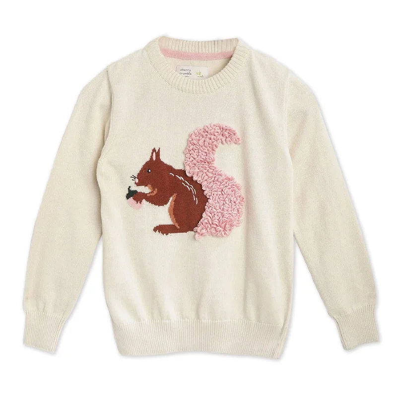 Men's Sweaters with PocketsSquirrel Embroidered Sweater