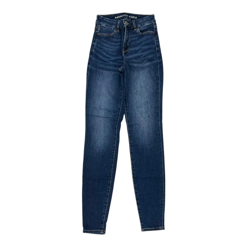 Latest Designer Men's JeansJeans Jeggings By American Eagle In Blue Denim, Size:0
