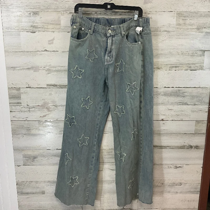 Best Fitting Men's JeansJeans Wide Leg By OH JEANS In Blue Denim, Size: Xl