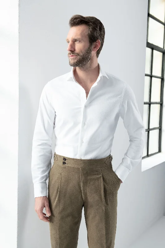 Men's Short-Sleeve Shirts for Warm WeatherWhite warm touch shirt - Made In Italy