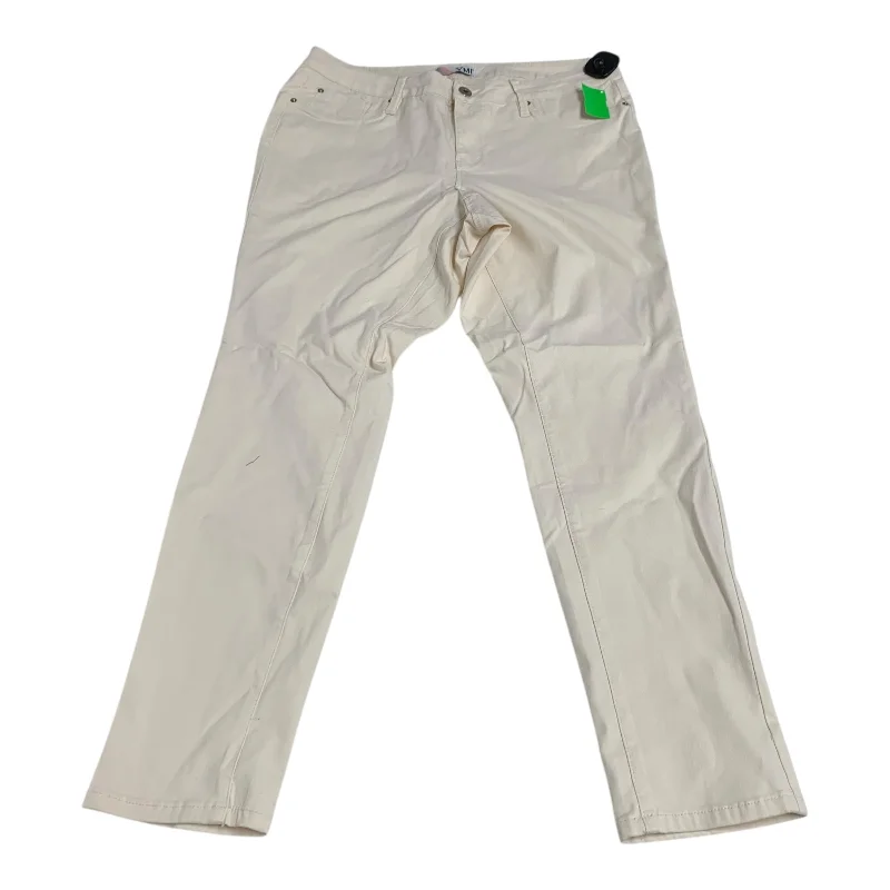Modern Ripped and Distressed Men's JeansJeans Skinny By Ymi In Cream Denim, Size: 2x