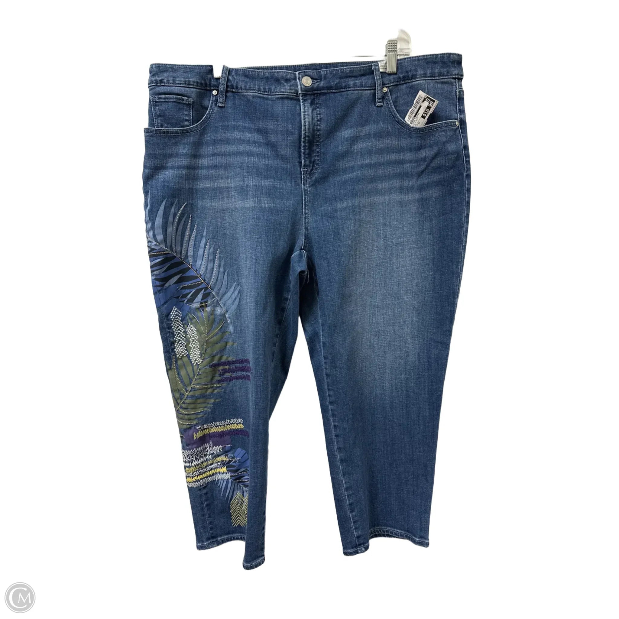 Men's Skinny JeansJeans Cropped By Chicos In Blue Denim, Size: 20