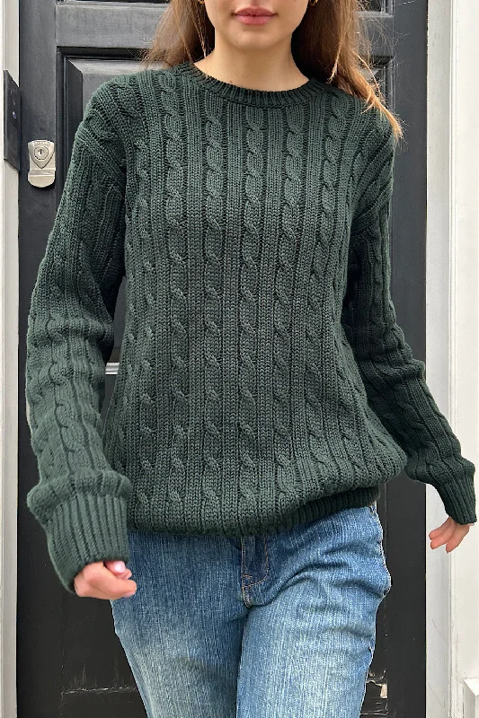 Men's Sweaters with Set-In SleevesBrianna Cotton Cable Knit Sweater