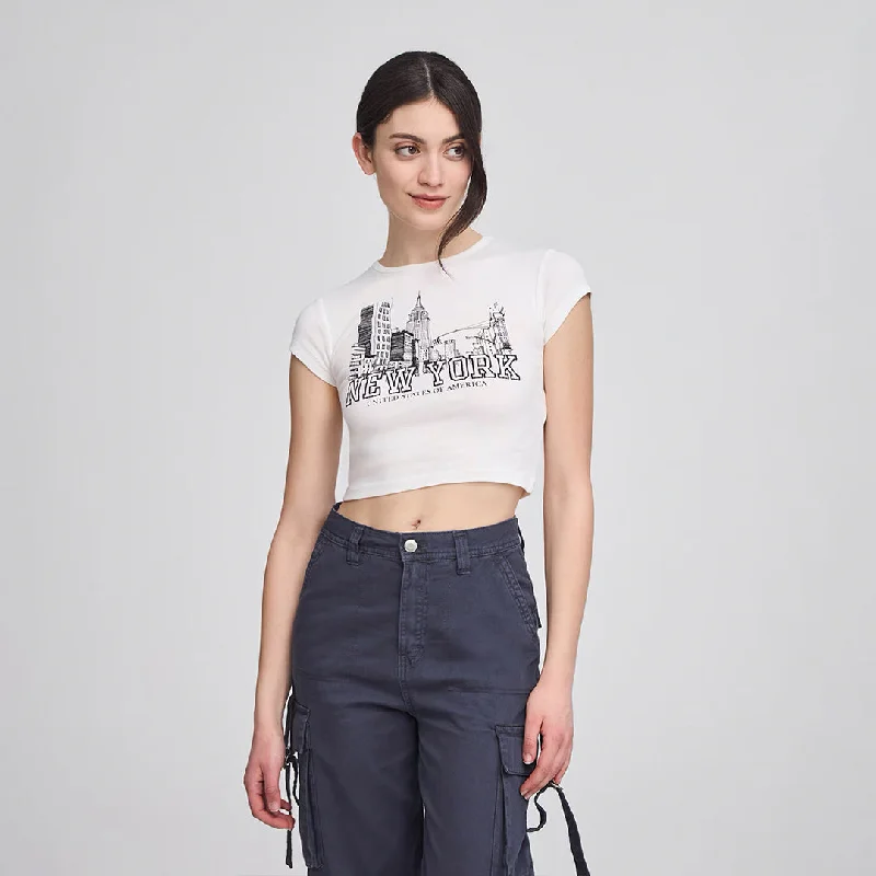 Stylish Men's HenleysCrew Neck Short Sleeve Cropped T-Shirt