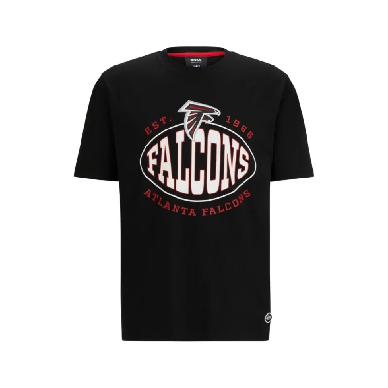 Men's Shirts with Short PlacketsBOSS x NFL stretch-cotton T-shirt with collaborative branding Men's Shirts with Short PlacketsBOSS x NFL stretch-cotton T-shirt with collaborative branding