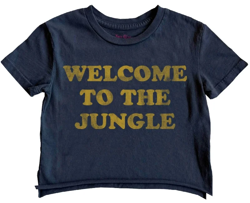 Men's Shirts with Belt LoopsBoy's Gnr Welcome To The Jungle Not Quite Crop Tee In Jet Black