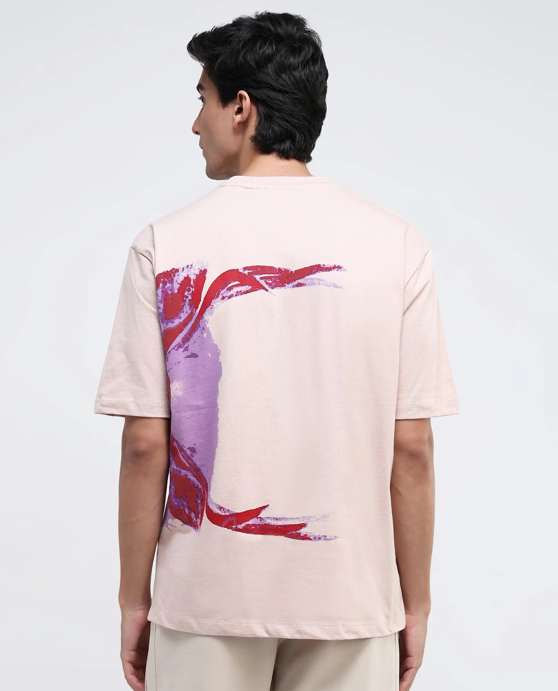 Patterned Men's Hawaiian ShirtsRare Rabbit Men Rigy Pastel Pink Short Sleeve Crew Neck Oversized Fit Graphic Back Print T-Shirt Patterned Men's Hawaiian ShirtsRare Rabbit Men Rigy Pastel Pink Short Sleeve Crew Neck Oversized Fit Graphic Back Print T-Shirt