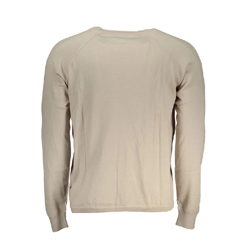 Men's Sweaters with Hidden PocketsNapapijri Chic Beige Long Sleeve Crew Neck Men's Sweater Men's Sweaters with Hidden PocketsNapapijri Chic Beige Long Sleeve Crew Neck Men's Sweater