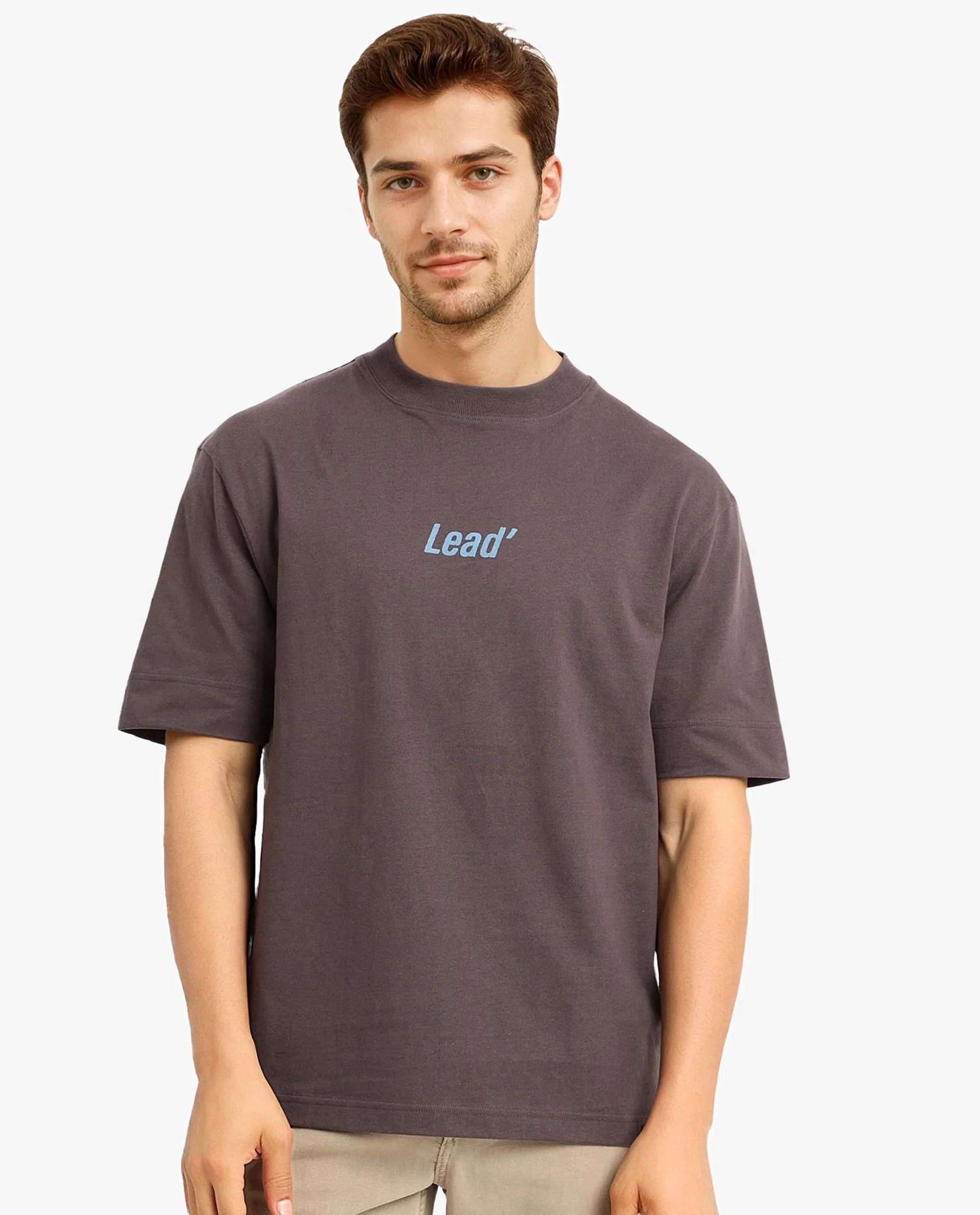 Men's Shirts with Pocket SquaresRare Rabbit Men Lea Brown Short Sleeve Crew Neck Oversized Fit Plain T-Shirt Men's Shirts with Pocket SquaresRare Rabbit Men Lea Brown Short Sleeve Crew Neck Oversized Fit Plain T-Shirt