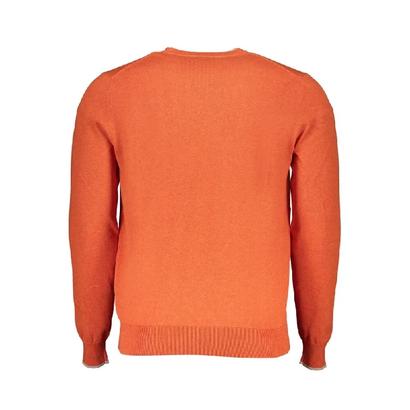 Men's Sweaters with Long SleevesNorth Sails Orange Cotton Men's Sweater