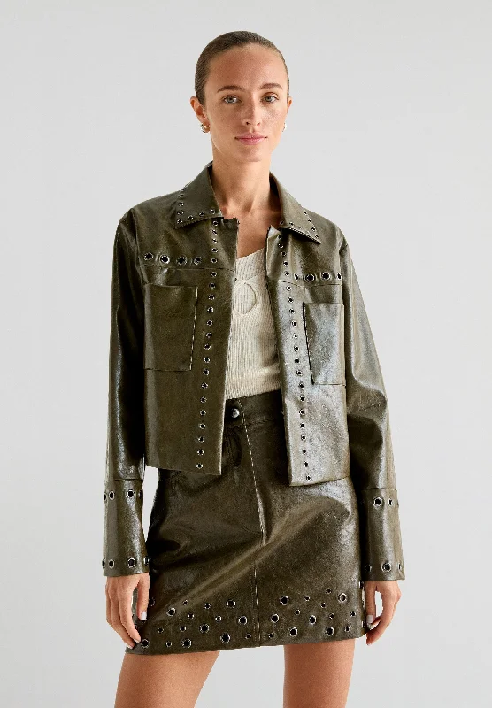 Men's Coats with ZippersEYELET JACKET