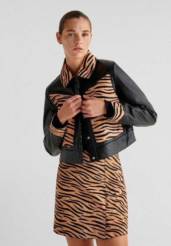 Weather-Resistant Men's CoatsZEBRA LEATHER JACKET