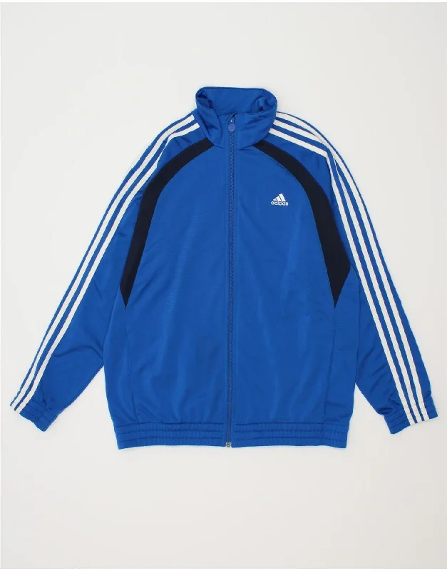 Men's Coats for Tall MenADIDAS Boys Tracksuit Top Jacket 15-16 Years Blue Colourblock Polyester