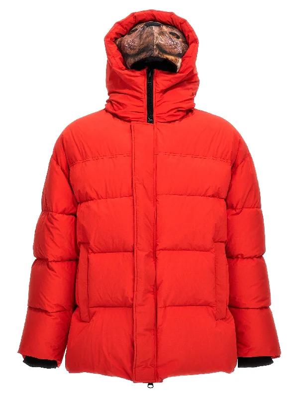 Cool Men's Pea CoatsAnimal Trim Down Jacket