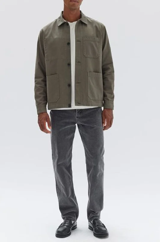 Men's Coats with Removable LiningsAssembly Herringbone Chore Jacket - Military