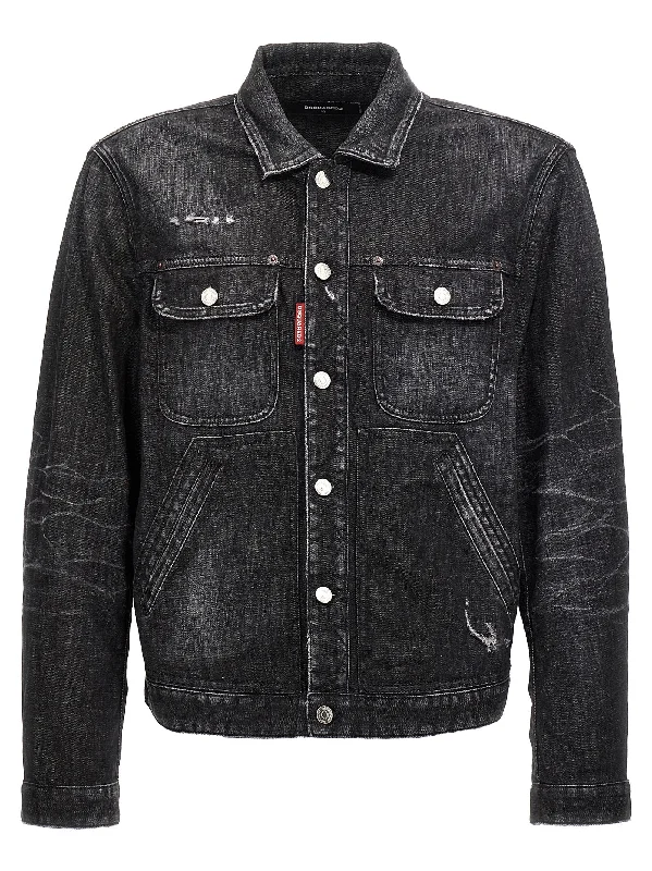 Men's Coats with Quick-Dry FabricBoxy Jean Jacket