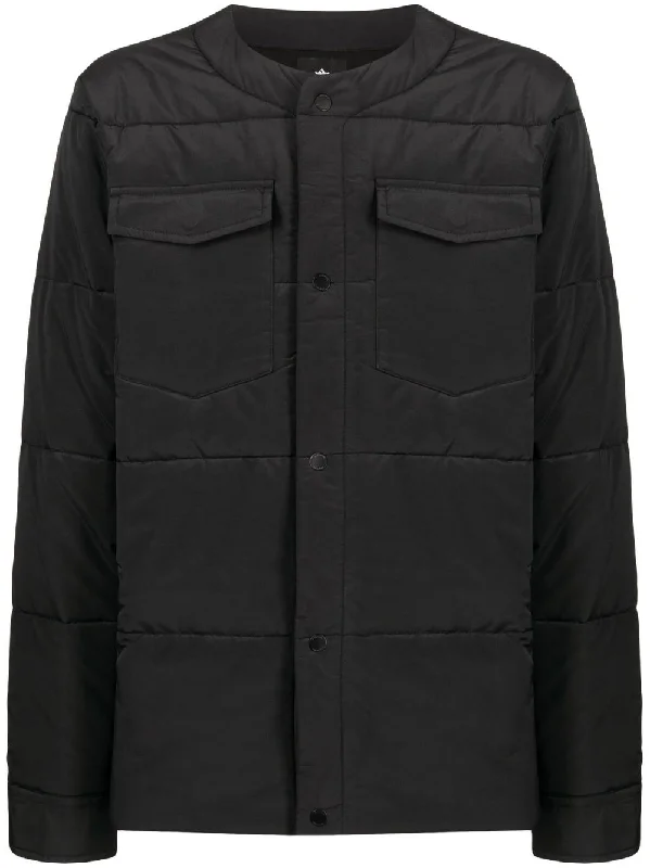 Fashionable Men's Denim JacketsCollarless Padded Jacket