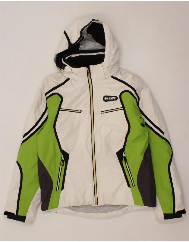 Men's Coats for RunningCOLMAR Mens Hooded Windbreaker Jacket UK 38 Medium White Colourblock Men's Coats for RunningCOLMAR Mens Hooded Windbreaker Jacket UK 38 Medium White Colourblock