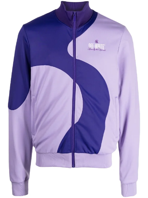 Men's Coats with Flannel LiningColour-Block Track Jacket