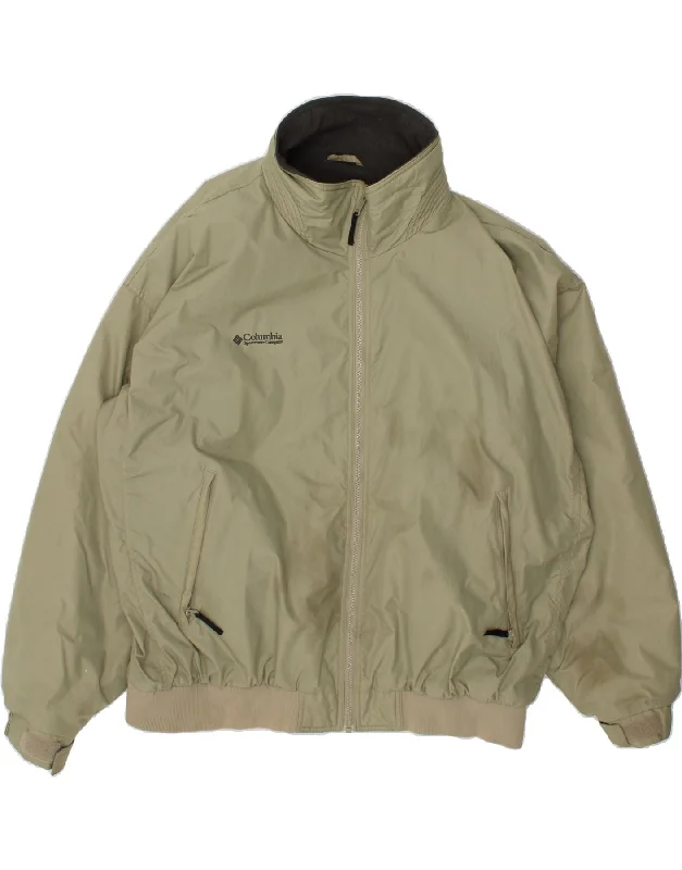 Men's Coats with Belted WaistsCOLUMBIA Mens Bomber Windbreaker Jacket UK 44 2XL Green Polyester
