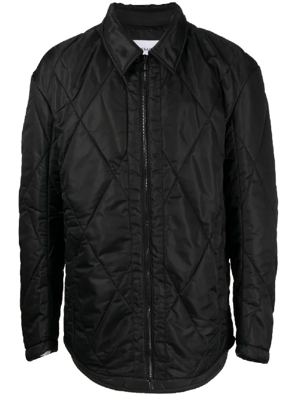 Durable Men's Car CoatsDiamond-Quilted Jacket