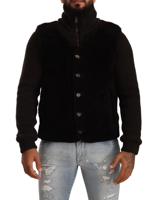 Men's Coats for Short MenElegant Leather Bomber Jacket