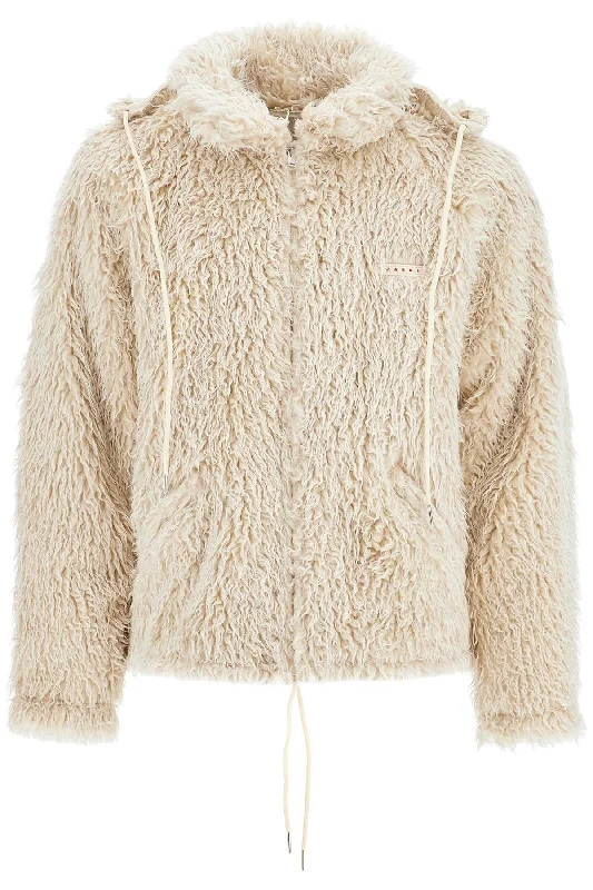Unique Men's Flight JacketsFaux Fur Jacket With Removable Hood.