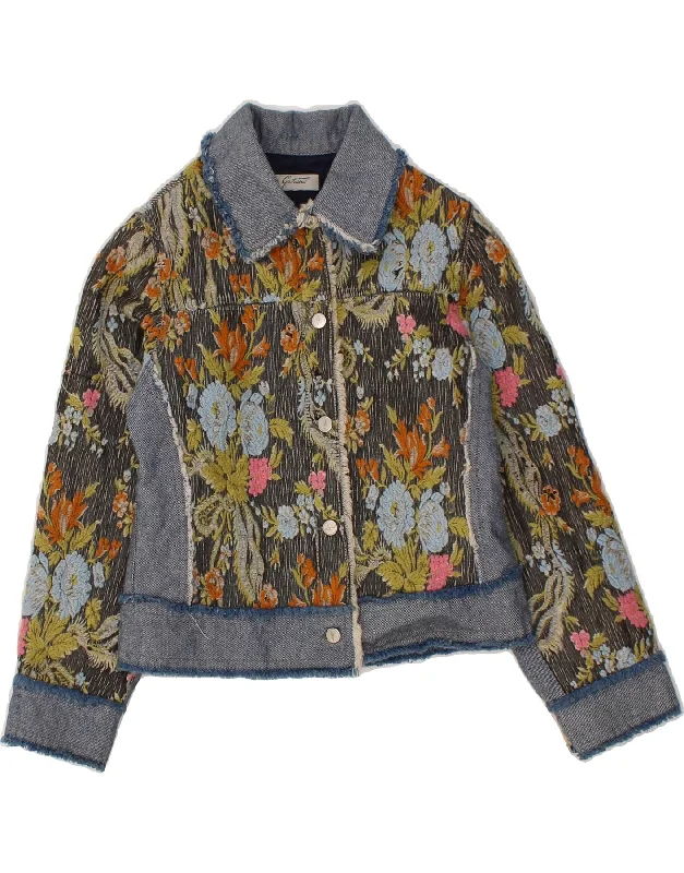 Men's Coats for Ice FishingGATTINONI Girls Denim Jacket 7-8 Years Blue Floral Cotton