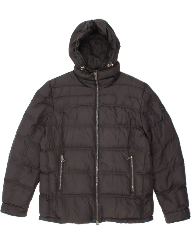Men's Coats for SnowshoeingGEOX Mens Hooded Padded Jacket UK 42 XL Black Polyamide