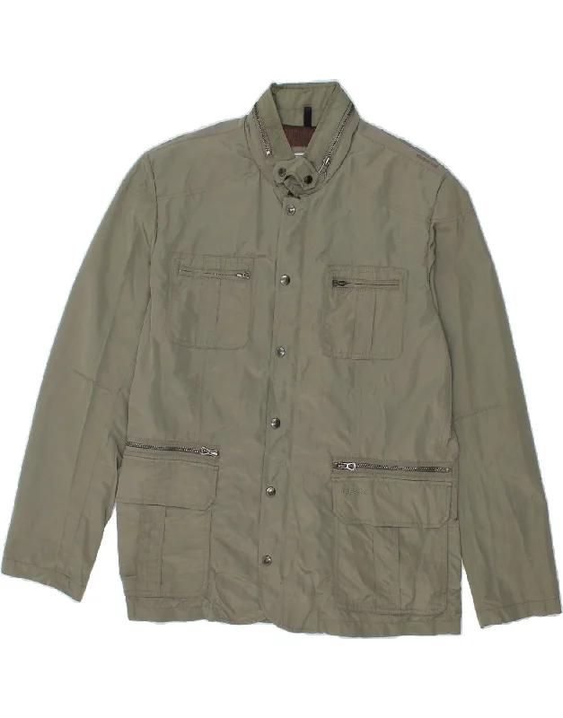 Men's Coats with Ripstop FabricGEOX Mens Hooded Utility Jacket UK 44 2XL Grey Polyamide Men's Coats with Ripstop FabricGEOX Mens Hooded Utility Jacket UK 44 2XL Grey Polyamide
