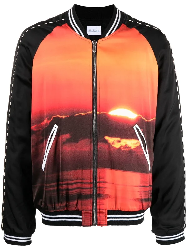 Men's Coats for Mild WeatherGraphic-Print Bomber Jacket