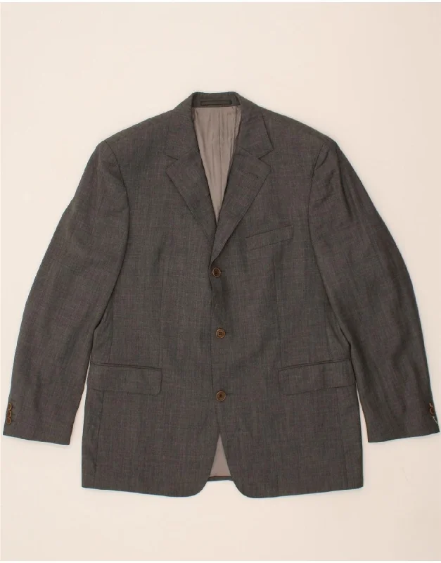 Men's Coats with Convertible CollarsHUGO BOSS Mens Stretch 3 Button Blazer Jacket IT 54 2XL Grey Wool Men's Coats with Convertible CollarsHUGO BOSS Mens Stretch 3 Button Blazer Jacket IT 54 2XL Grey Wool