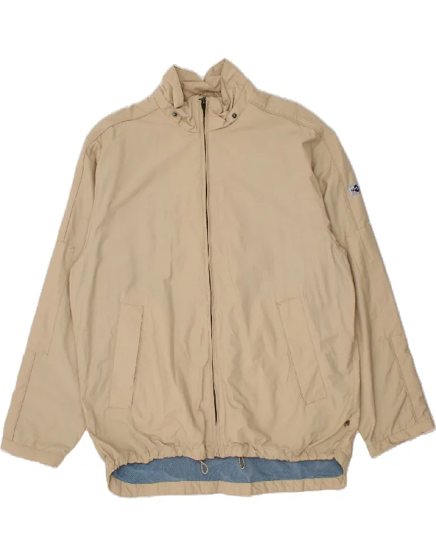 Men's Coats for WorkINVICTA Mens Rain Jacket UK 40 Large Beige Cotton