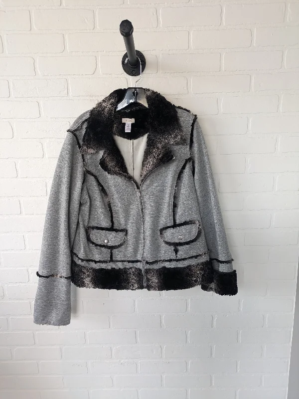 Men's Coats with Flannel LiningJacket Faux Fur & Sherpa By Chicos  Size: L