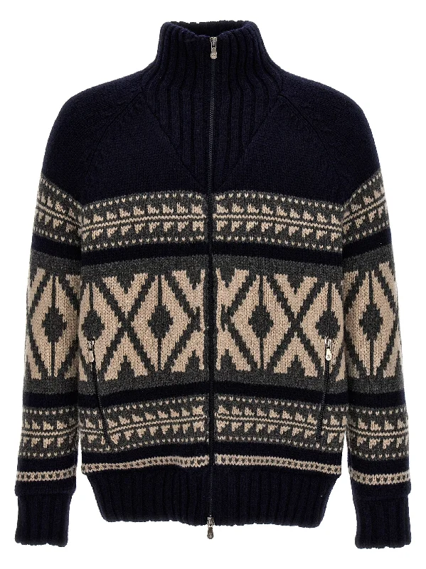 Men's Coats with Chest PocketsJacquard Jacket