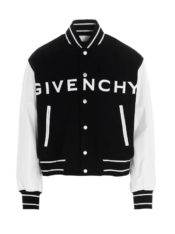 Men's Coats with Flannel LiningLogo Bomber Jacket.