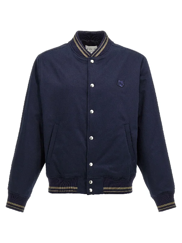 Men's Coats with Multi-Pocket DesignLogo Embroidery Bomber Jacket
