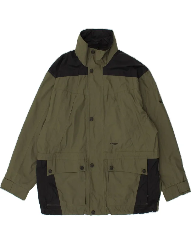 Designer Men's OvercoatsMCKINLEY Mens Windbreaker Jacket IT 54 2XL Green Colourblock Polyamide