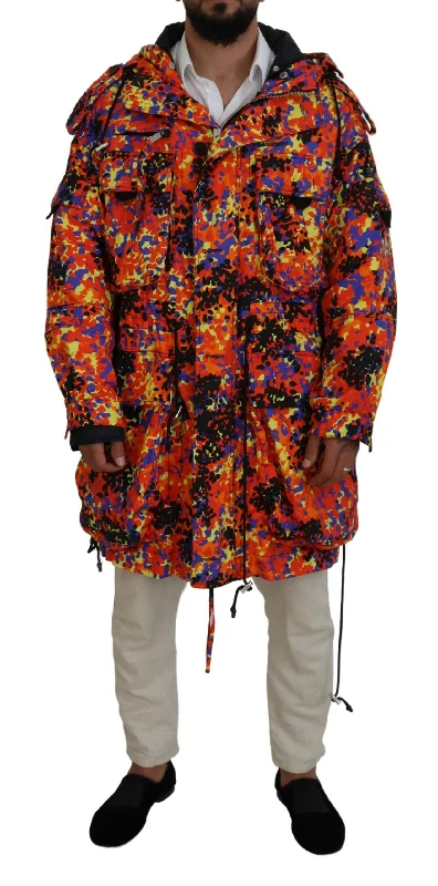 Men's Coats with Chest PocketsMulticolor Long Hooded Cargo Pocket Coat Jacket