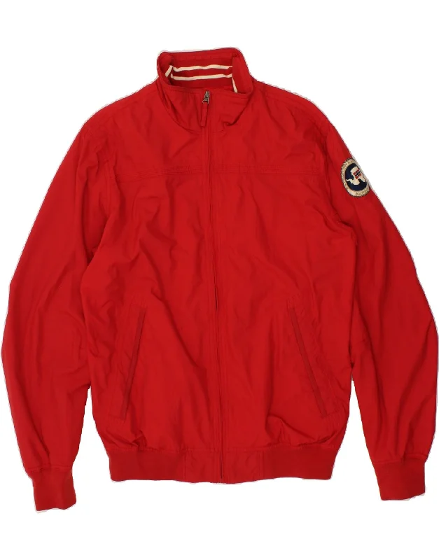 Cool Men's Pea CoatsNAPAPIJRI Mens Bomber Jacket UK 42 XL Red Polyamide