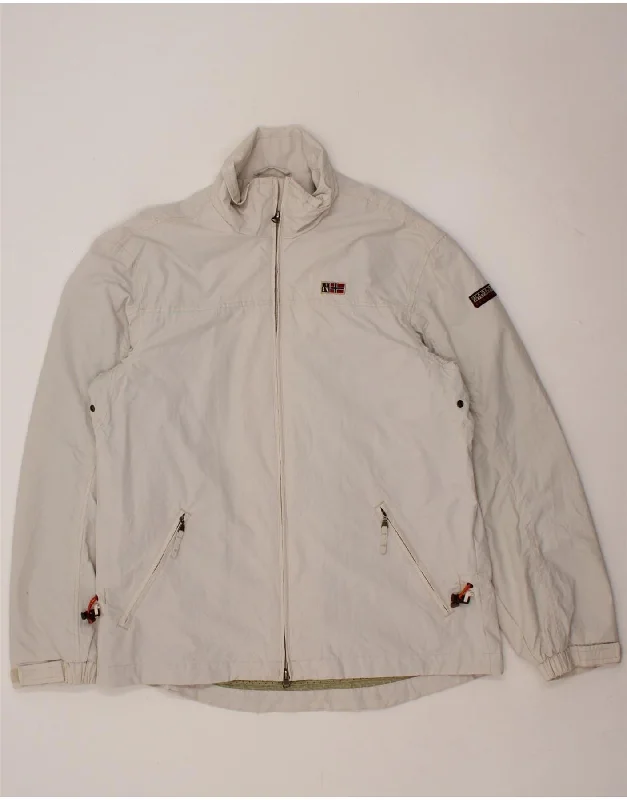 Men's Coats for Tall MenNAPAPIJRI Mens Rain Jacket UK 42 XL White Nylon