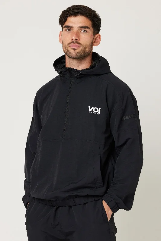 Best Men's Leather CoatsNorland Windbreaker Quarter Zip Jacket - Black