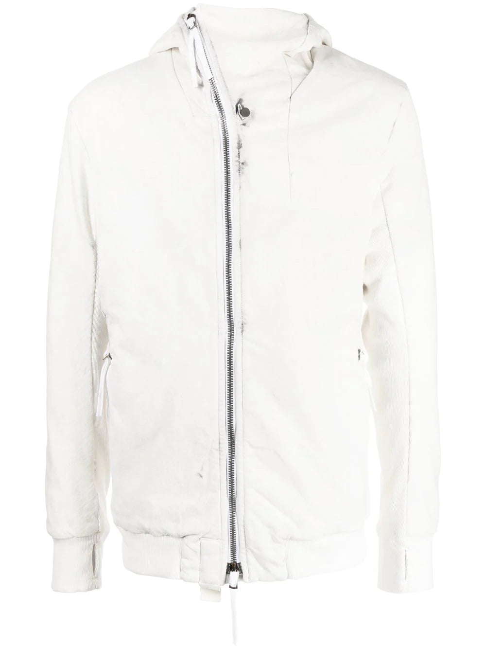 Men's Coats with Convertible CollarsOff-Centre Zip-Up Hooded Jacket