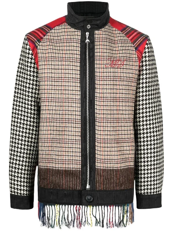 Men's Coats with Breathable FabricPanelled Bomber Jacket