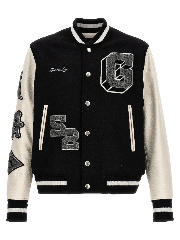 Men's Coats for Snowy WeatherPatches And Embroidery Bomber Jacket